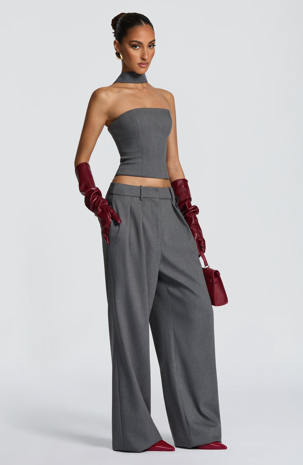 Kirsty Pants - Grey Marl - Napalia