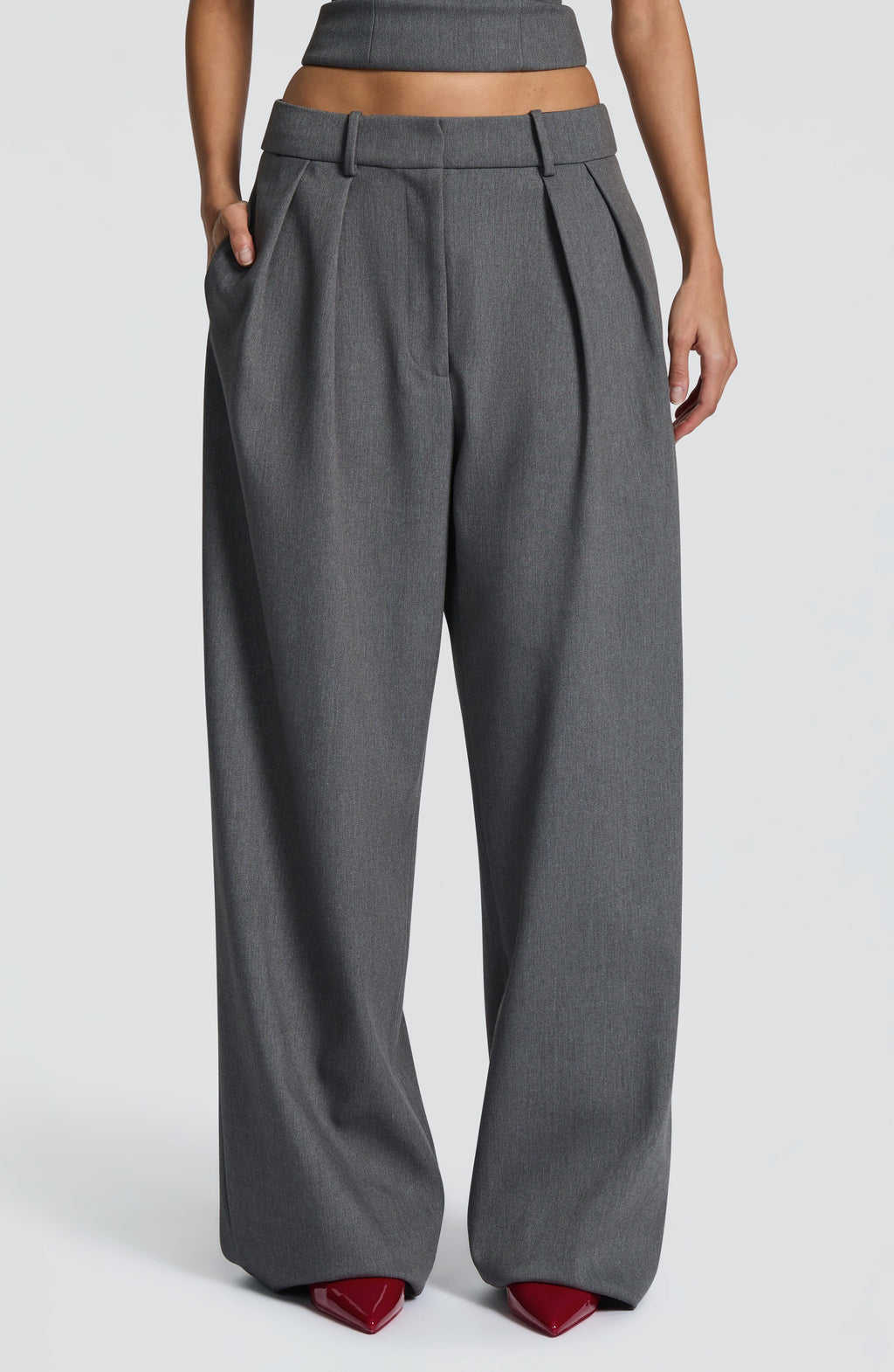 Kirsty Pants - Grey Marl - Napalia