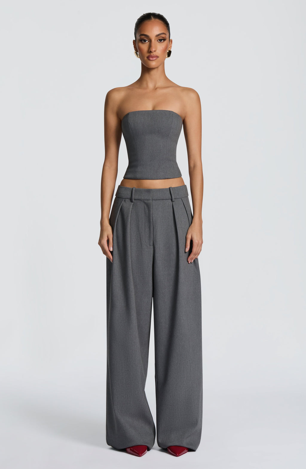Kirsty Pants - Grey Marl - Napalia