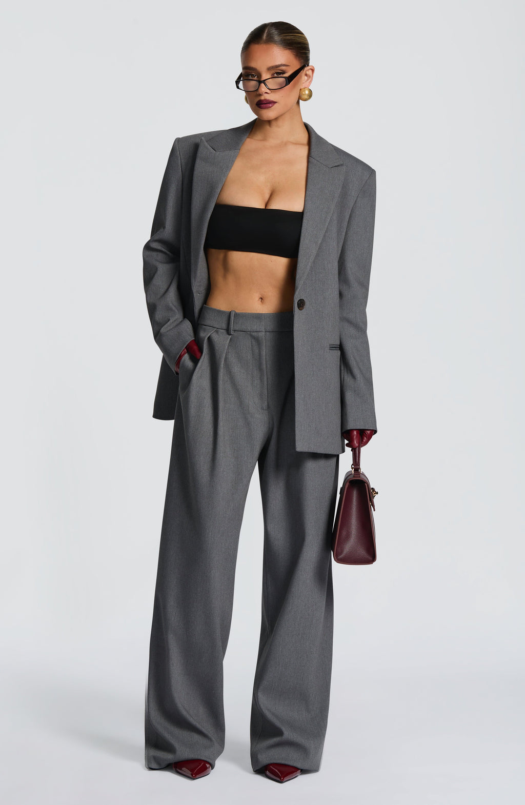 Kirsty Pants - Grey Marl - Napalia