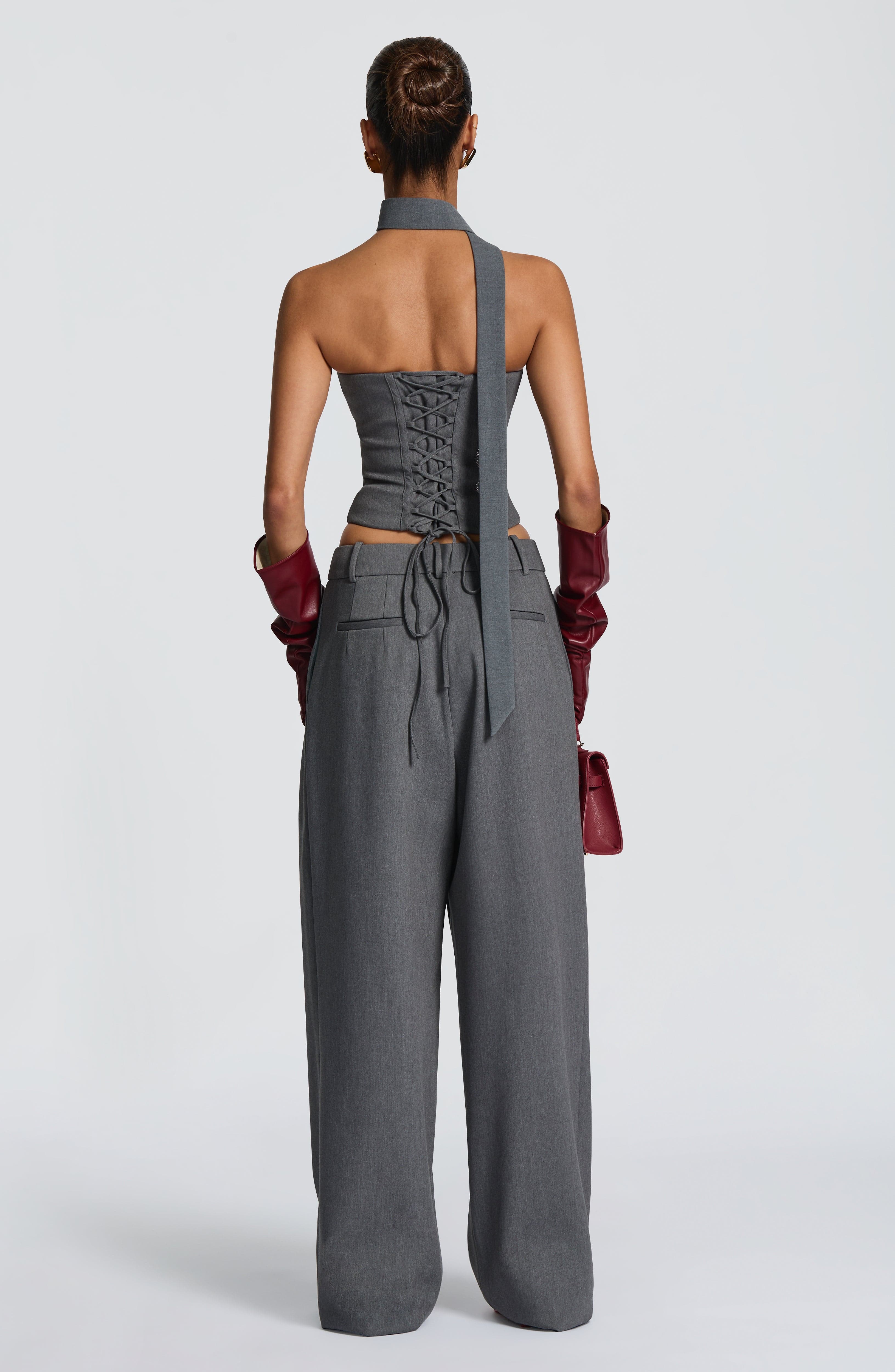 Kirsty Pants - Grey Marl - Napalia
