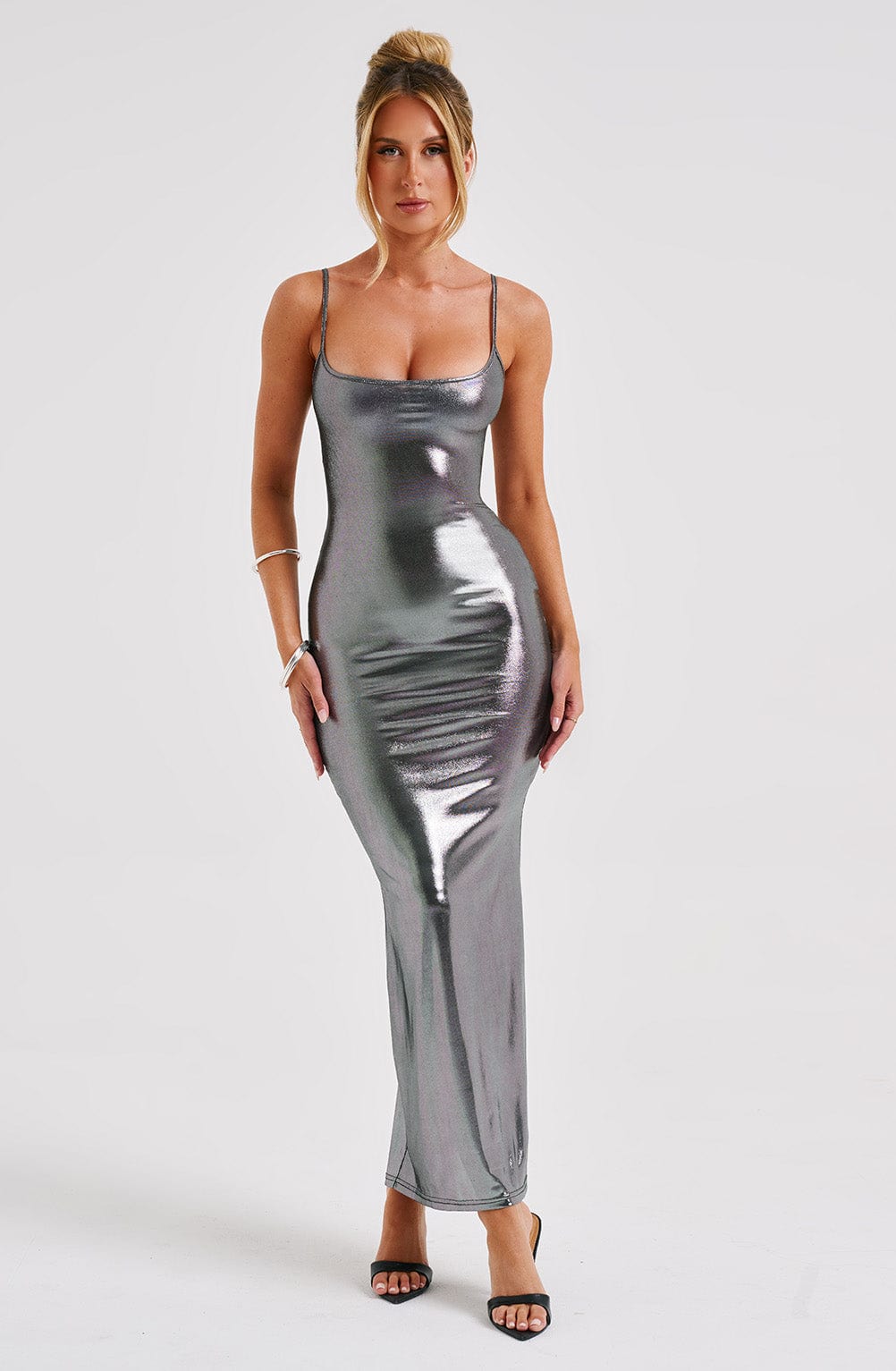 Kyranni Maxi Dress - Gunmetal - Napalia