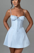 Lacey Mini Dress - Blue - Napalia