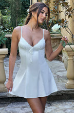 Lainey Mini Dress - Ivory - Napalia