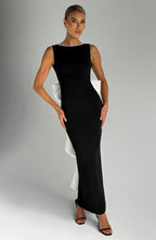 Lana Midaxi Dress - Black/White - Napalia