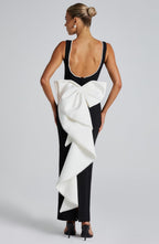 Lana Midaxi Dress - Black/White - Napalia