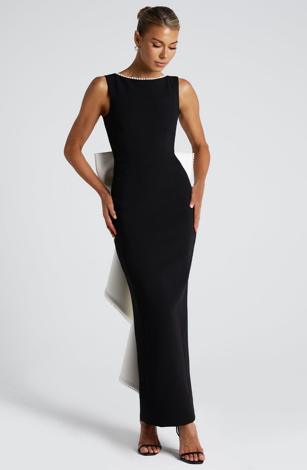 Lana Midaxi Dress - Black/White - Napalia