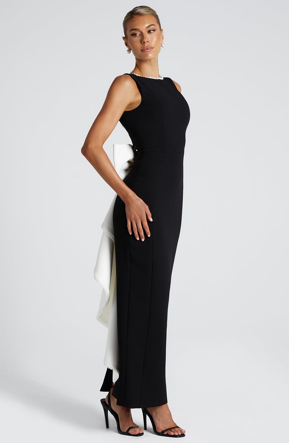 Lana Midaxi Dress - Black/White - Napalia