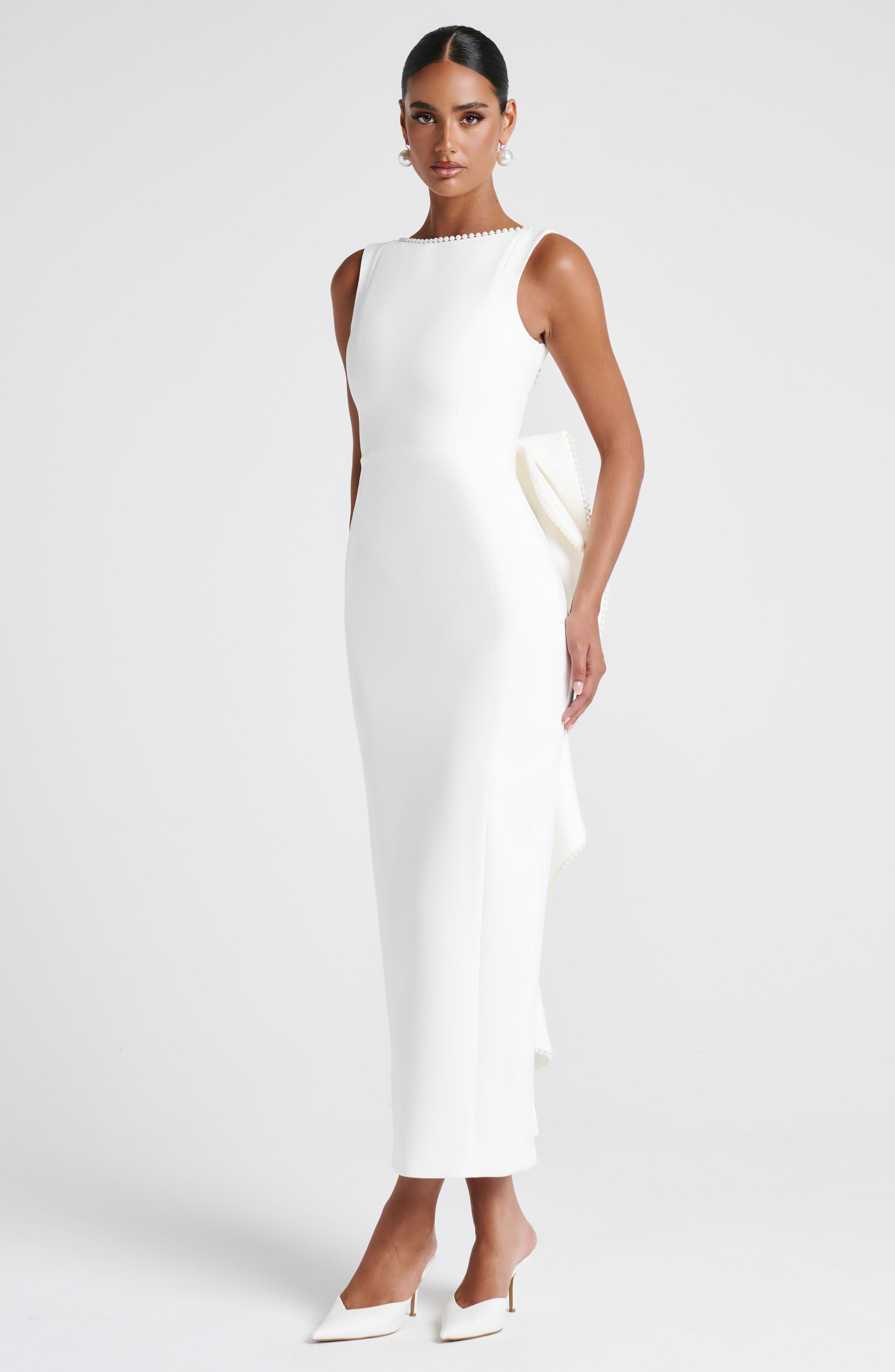 Lana Midaxi Dress - Ivory - Napalia
