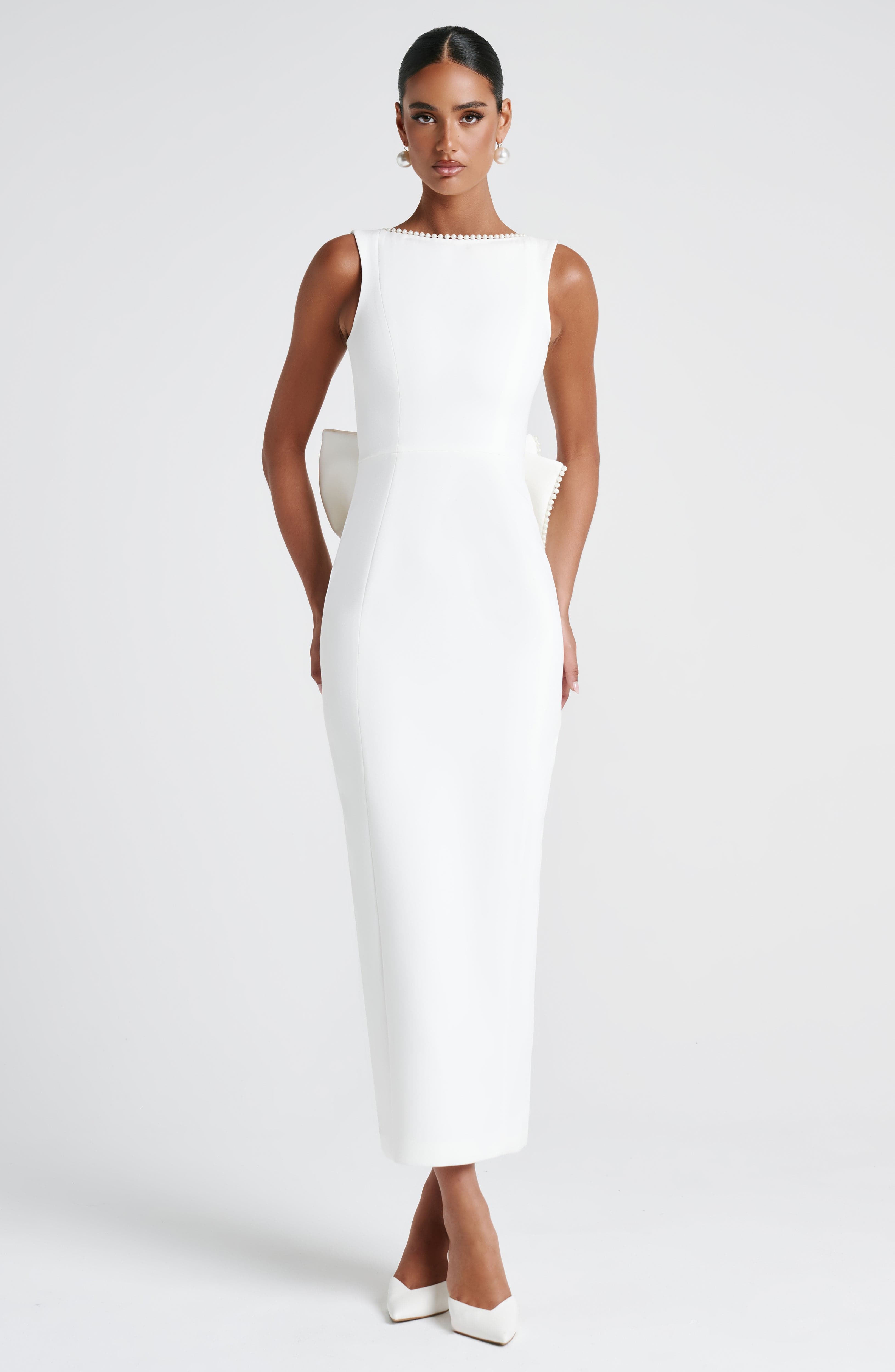 Lana Midaxi Dress - Ivory - Napalia
