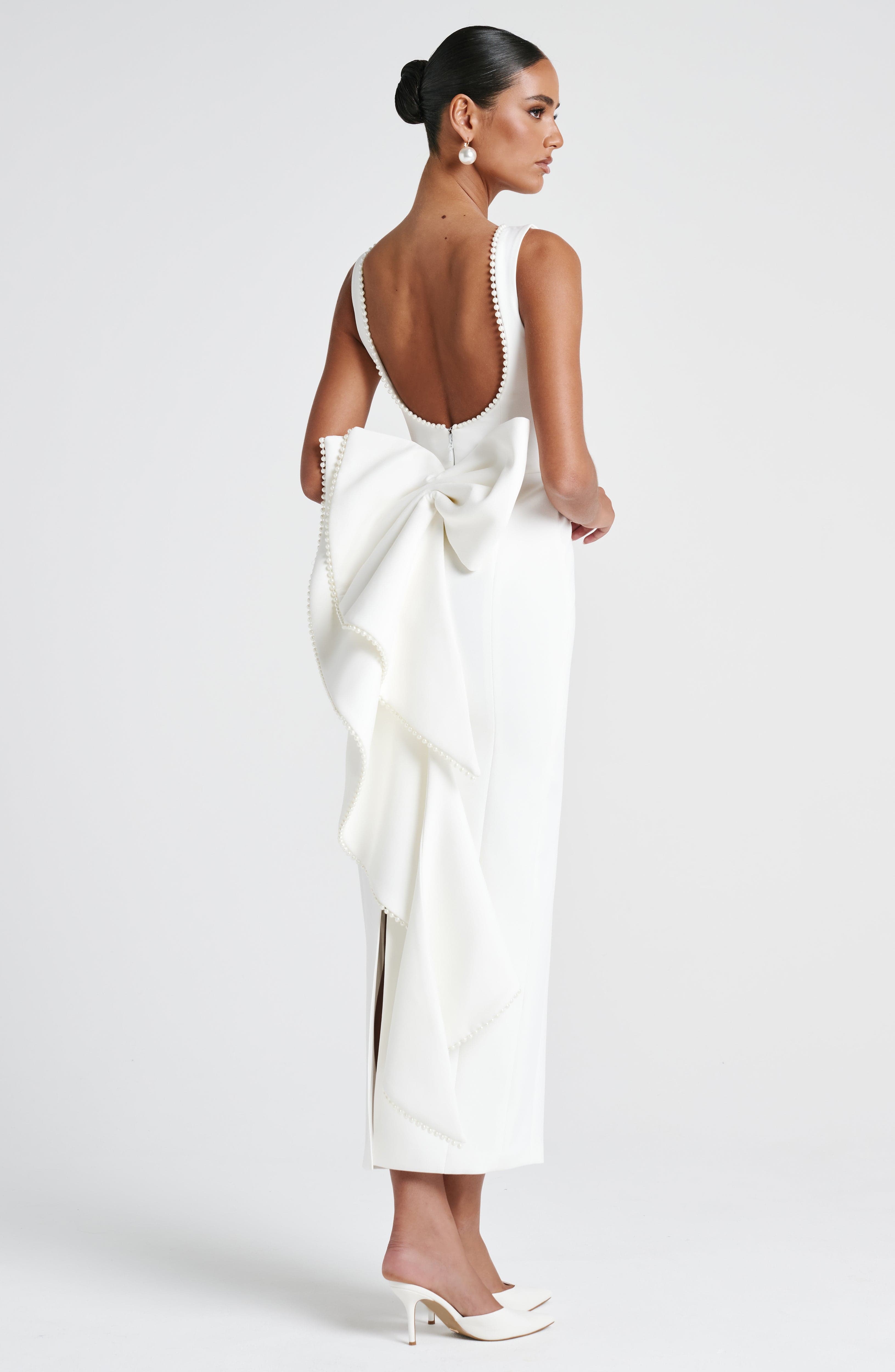 Lana Midaxi Dress - Ivory - Napalia
