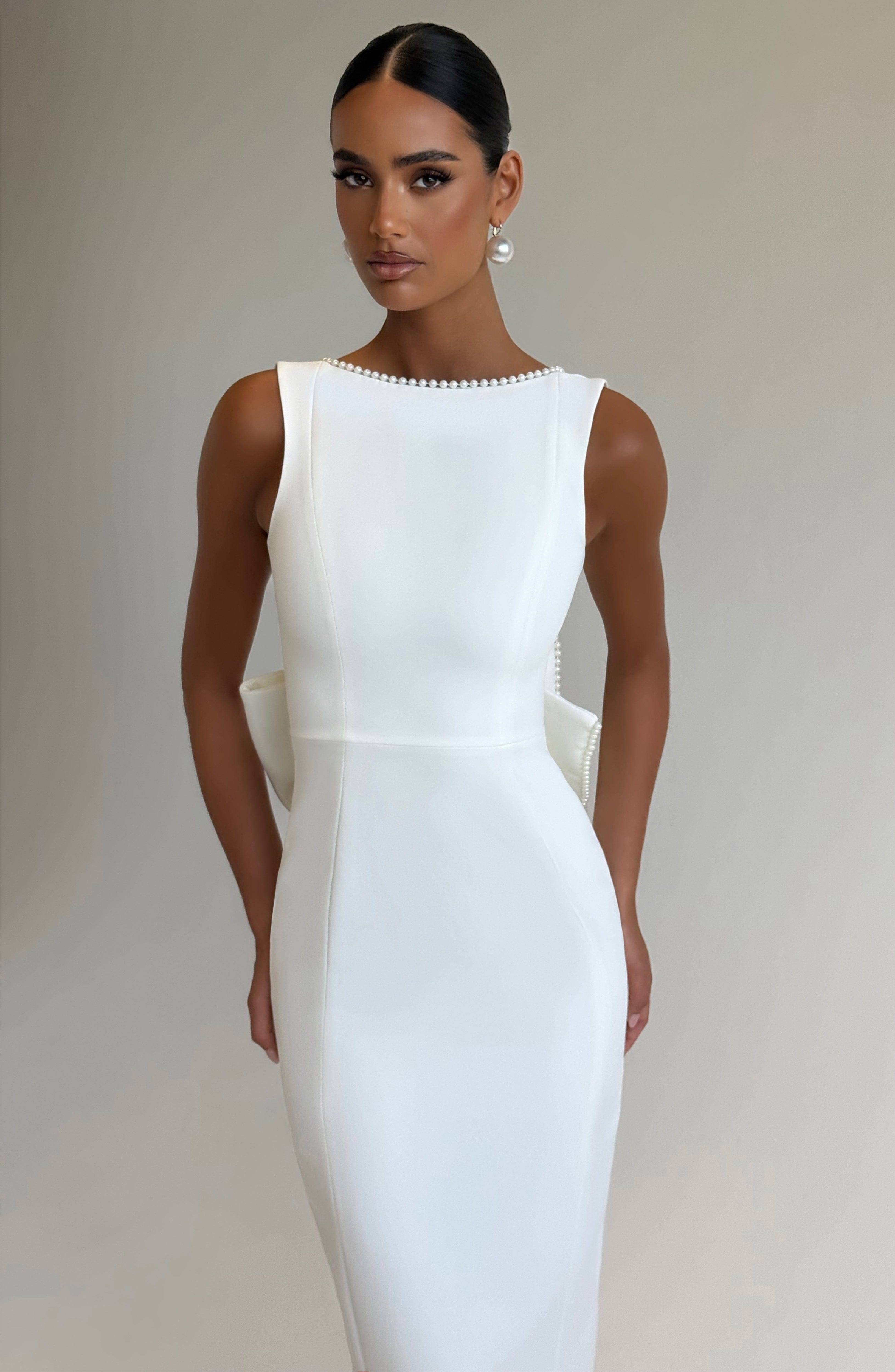 Lana Midaxi Dress - Ivory - Napalia