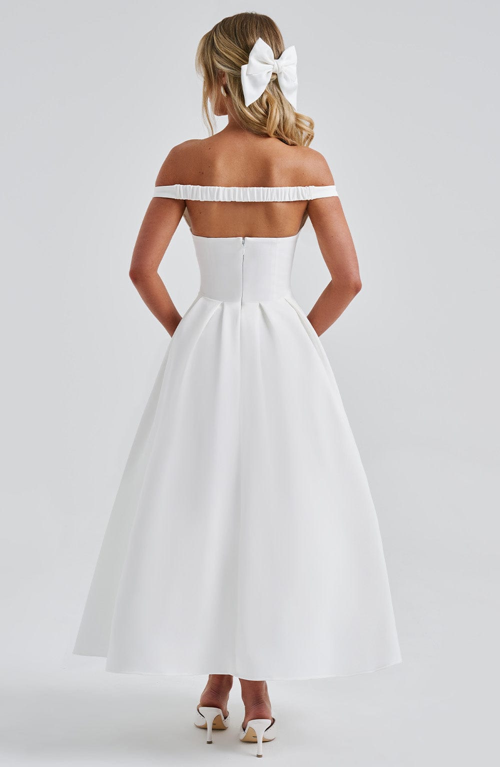 Lanetta Midi Dress - Ivory - Napalia