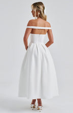 Lanetta Midi Dress - Ivory - Napalia