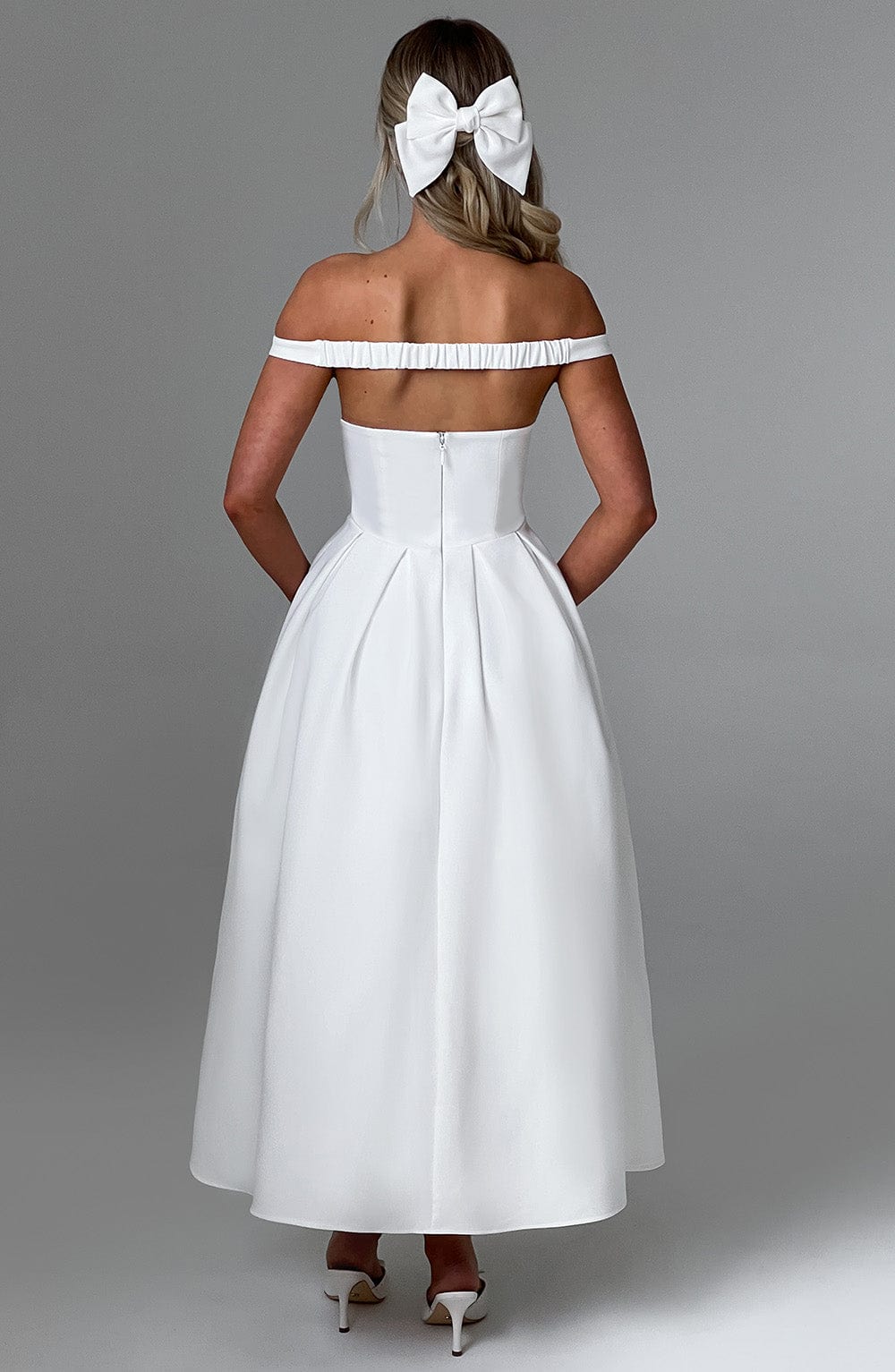 Lanetta Midi Dress - Ivory - Napalia