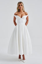 Lanetta Midi Dress - Ivory - Napalia