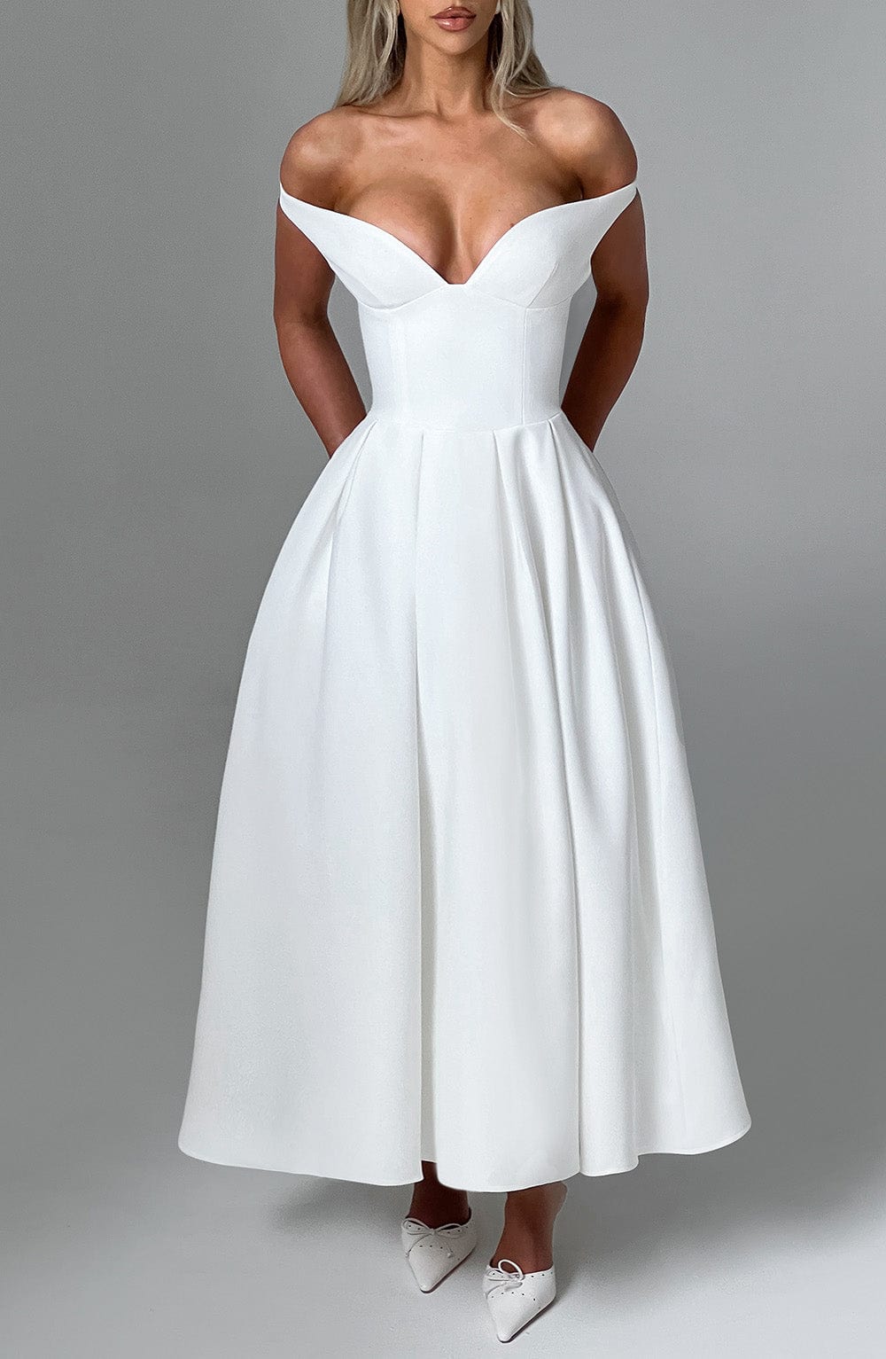 Lanetta Midi Dress - Ivory - Napalia