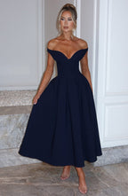 Lanetta Midi Dress - Navy - Napalia