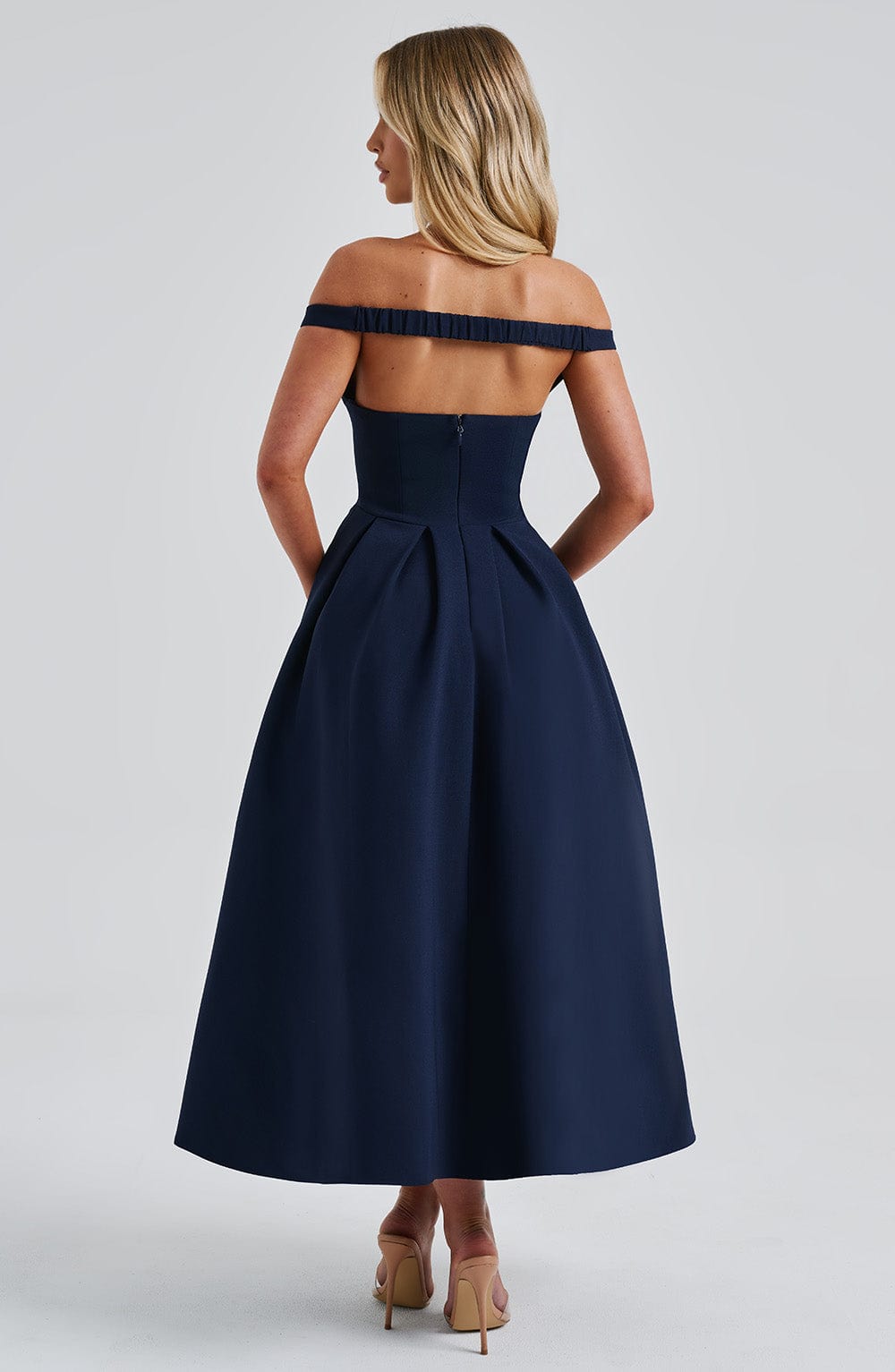 Lanetta Midi Dress - Navy - Napalia