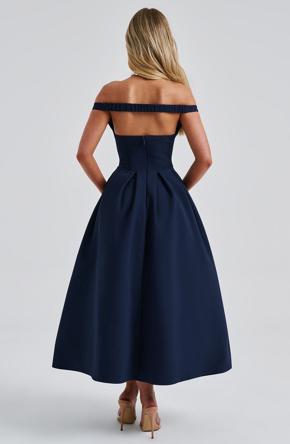 Lanetta Midi Dress - Navy - Napalia