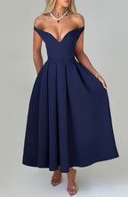 Lanetta Midi Dress - Navy - Napalia
