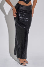 Larisa Maxi Skirt - Black - Napalia
