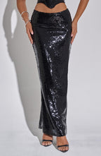 Larisa Maxi Skirt - Black - Napalia