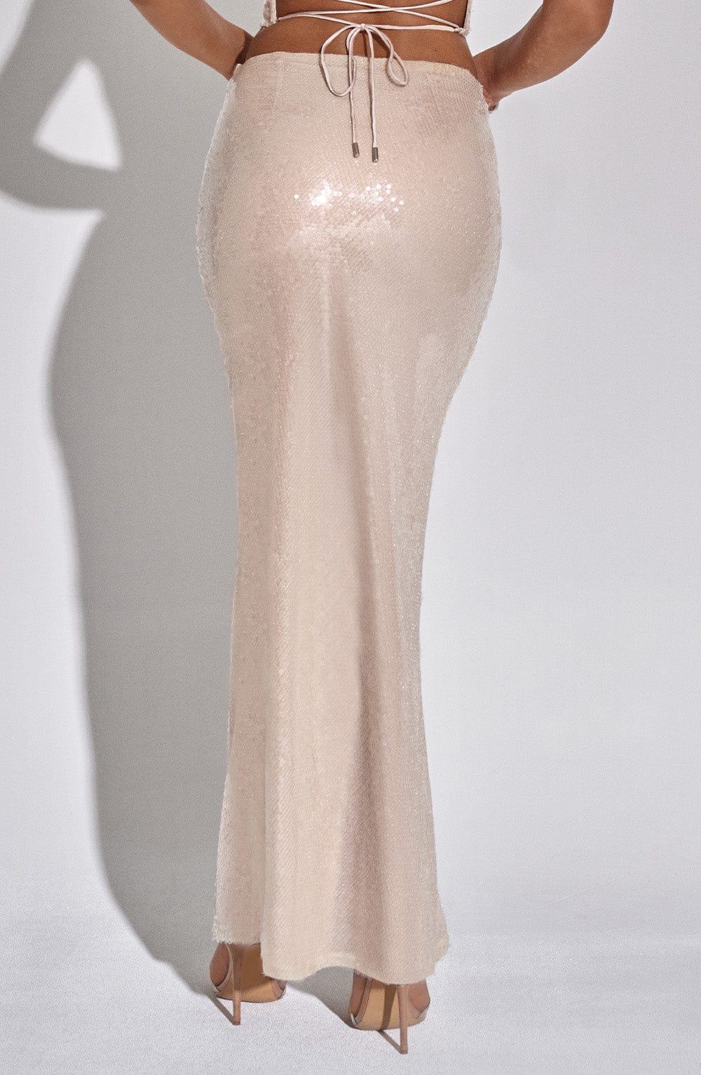 Larisa Maxi Skirt - Nude - Napalia