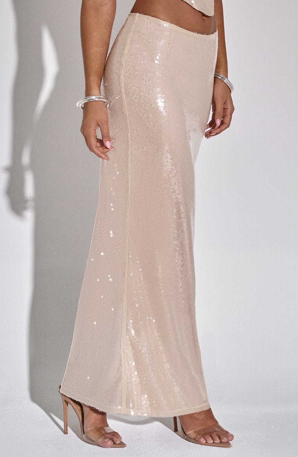 Larisa Maxi Skirt - Nude - Napalia