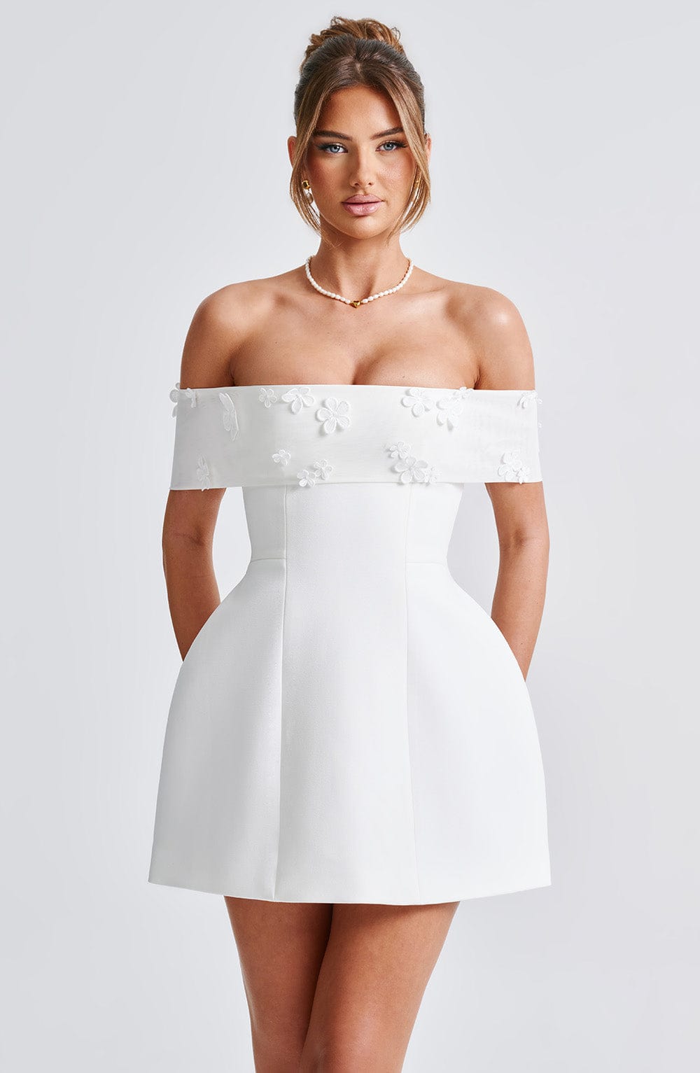 Laurel Mini Dress - Ivory - Napalia