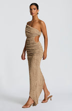 Laverna Midi Dress - Beige - Napalia