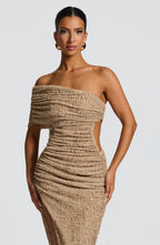 Laverna Midi Dress - Beige - Napalia