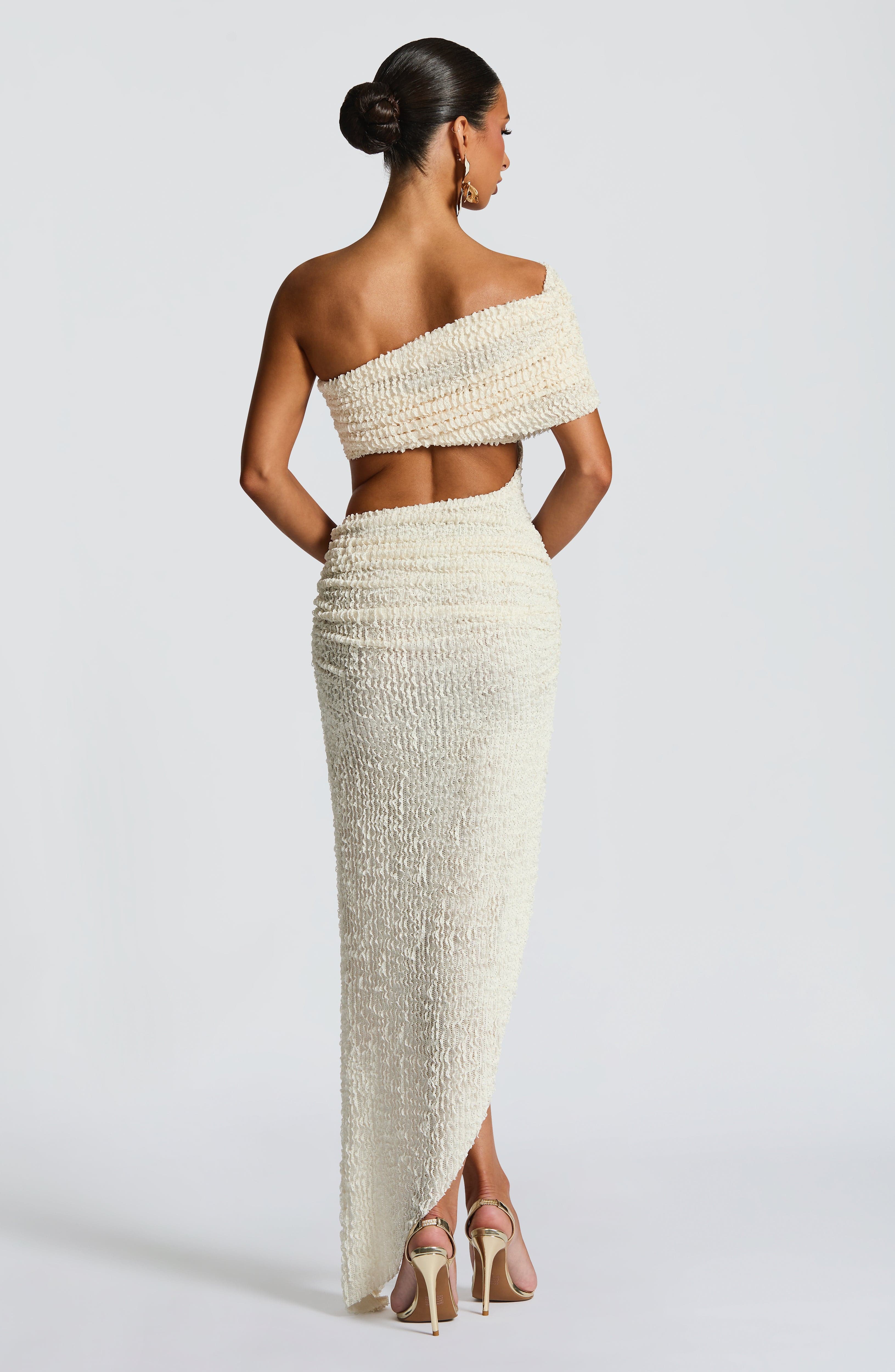 Laverna Midi Dress - Ivory - Napalia