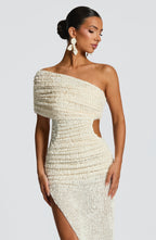 Laverna Midi Dress - Ivory - Napalia