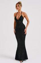 Leilina Maxi Dress - Black - Napalia