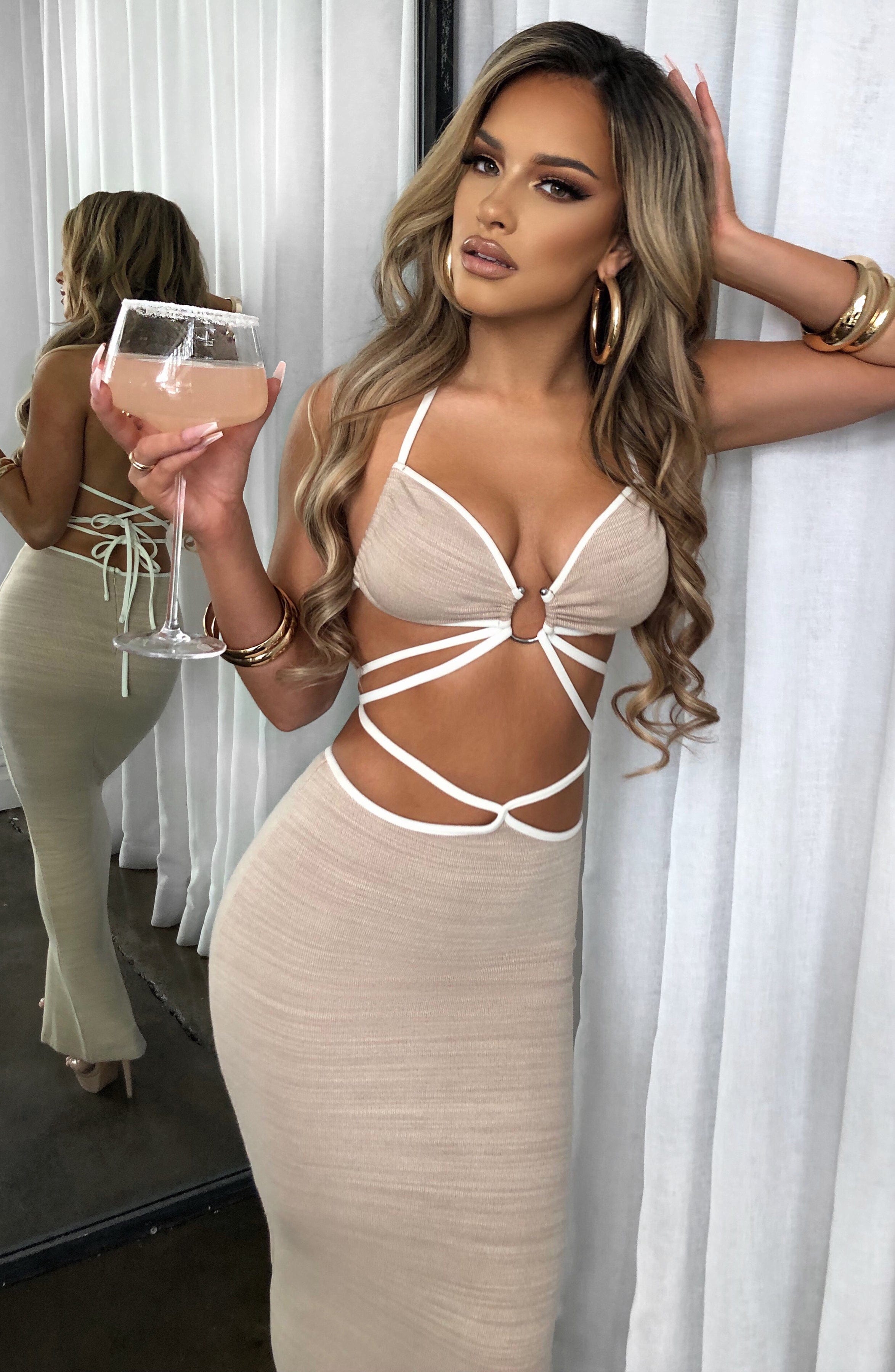 Lelita Maxi Skirt - Beige - Napalia