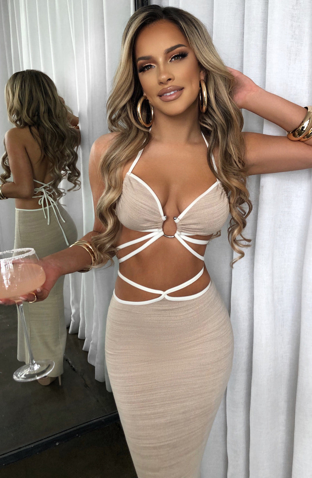 Lelita Maxi Skirt - Beige - Napalia