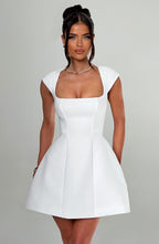 Lena Mini Dress - Ivory - Napalia