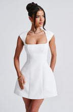 Lena Mini Dress - Ivory - Napalia