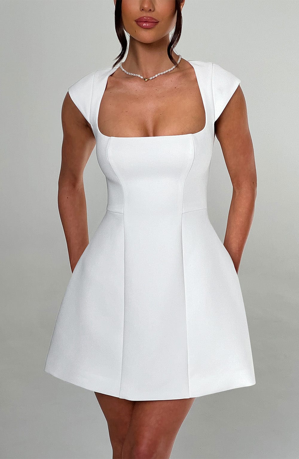 Lena Mini Dress - Ivory - Napalia