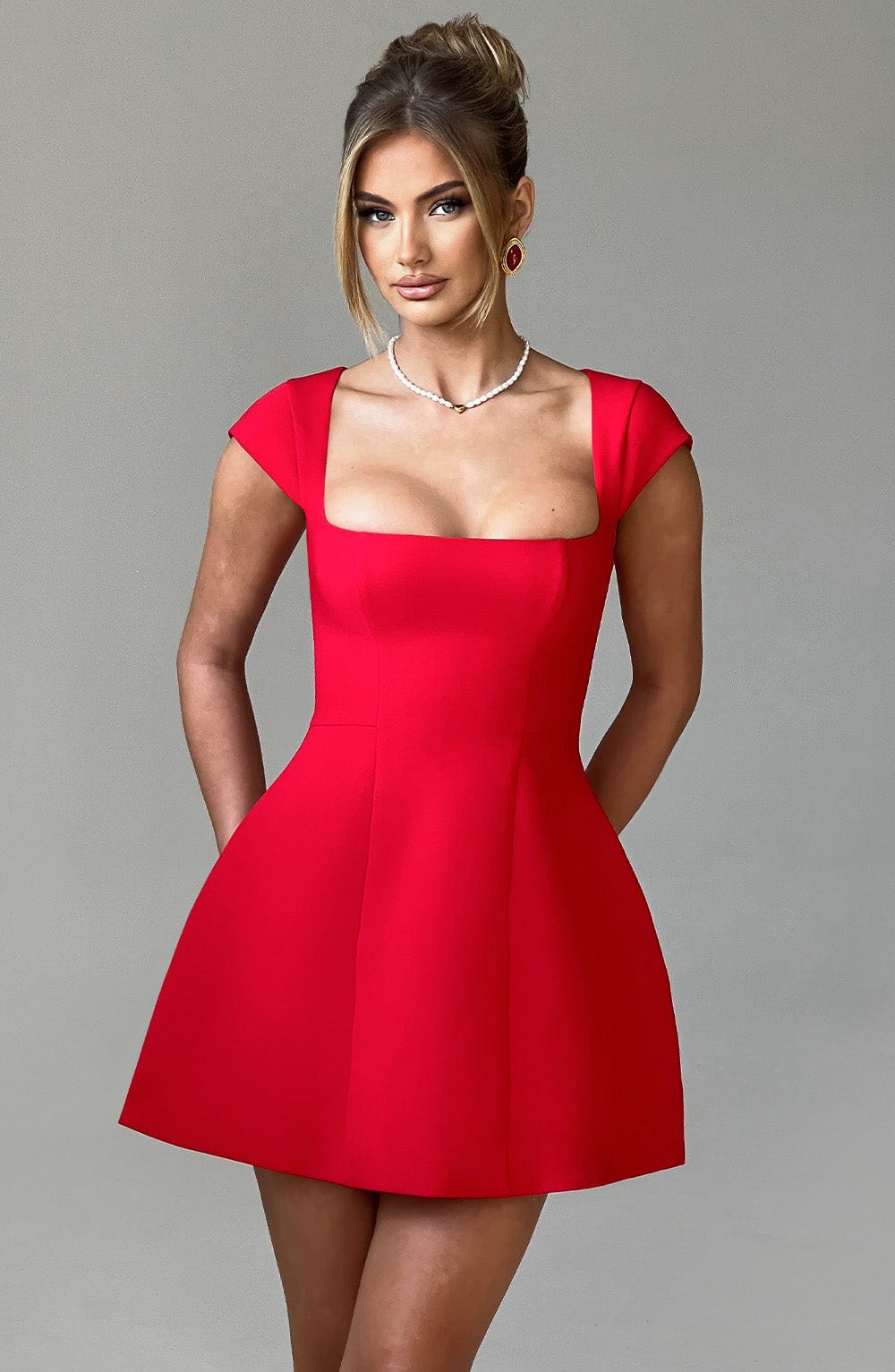 Lena Mini Dress - Red - Napalia