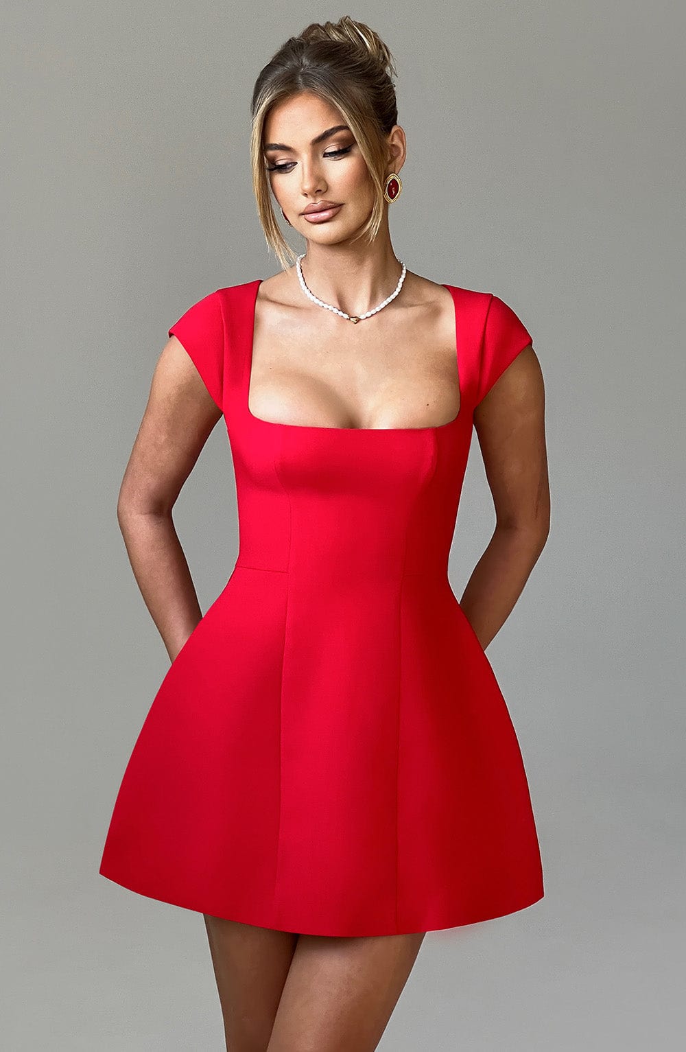 Lena Mini Dress - Red - Napalia