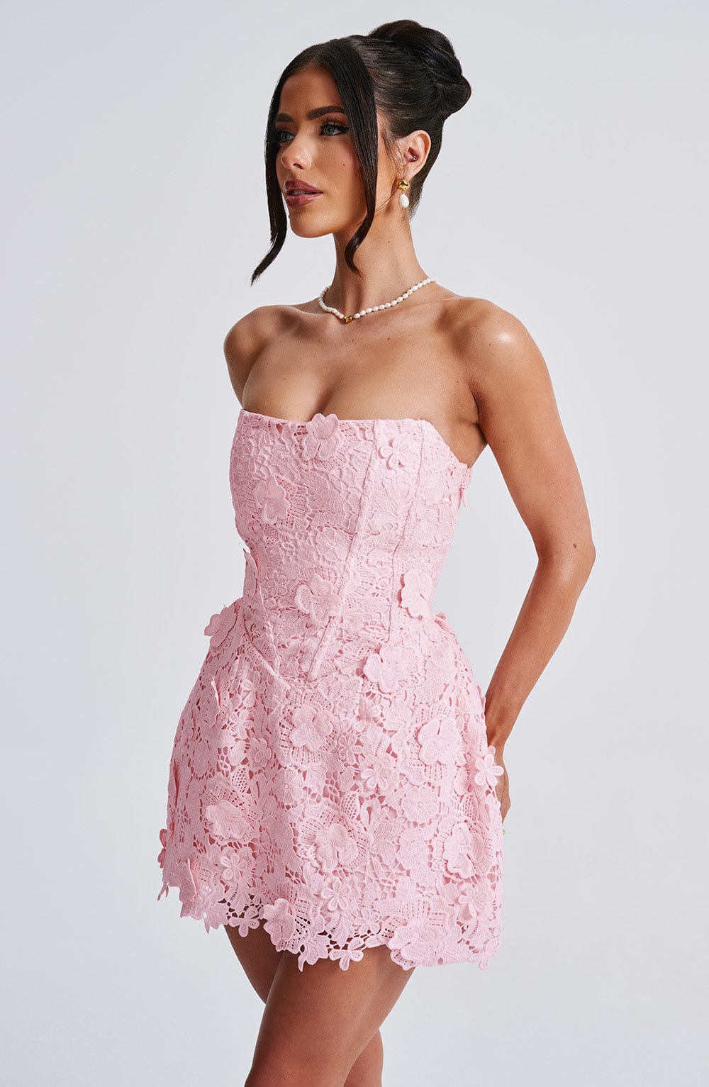 Leona Mini Dress - Blush - Napalia