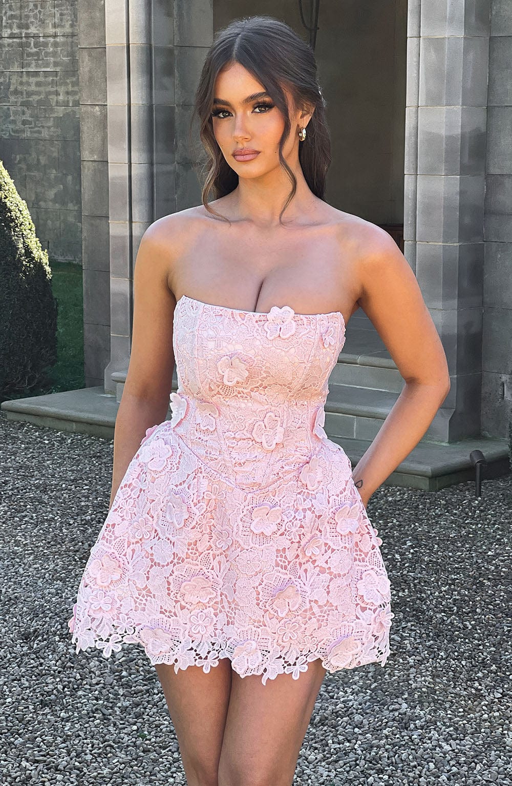 Leona Mini Dress - Blush - Napalia
