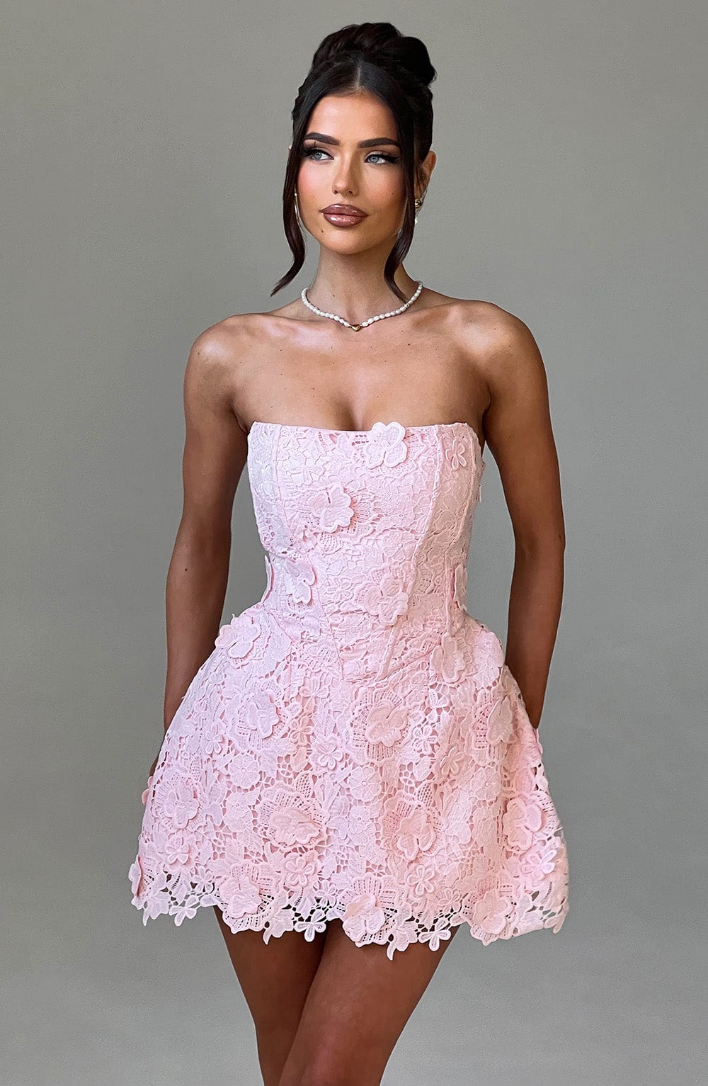 Leona Mini Dress - Blush - Napalia