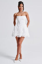 Leona Mini Dress - Ivory - Napalia