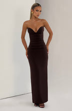 Lindsey Maxi Dress - Plum Brown - Napalia