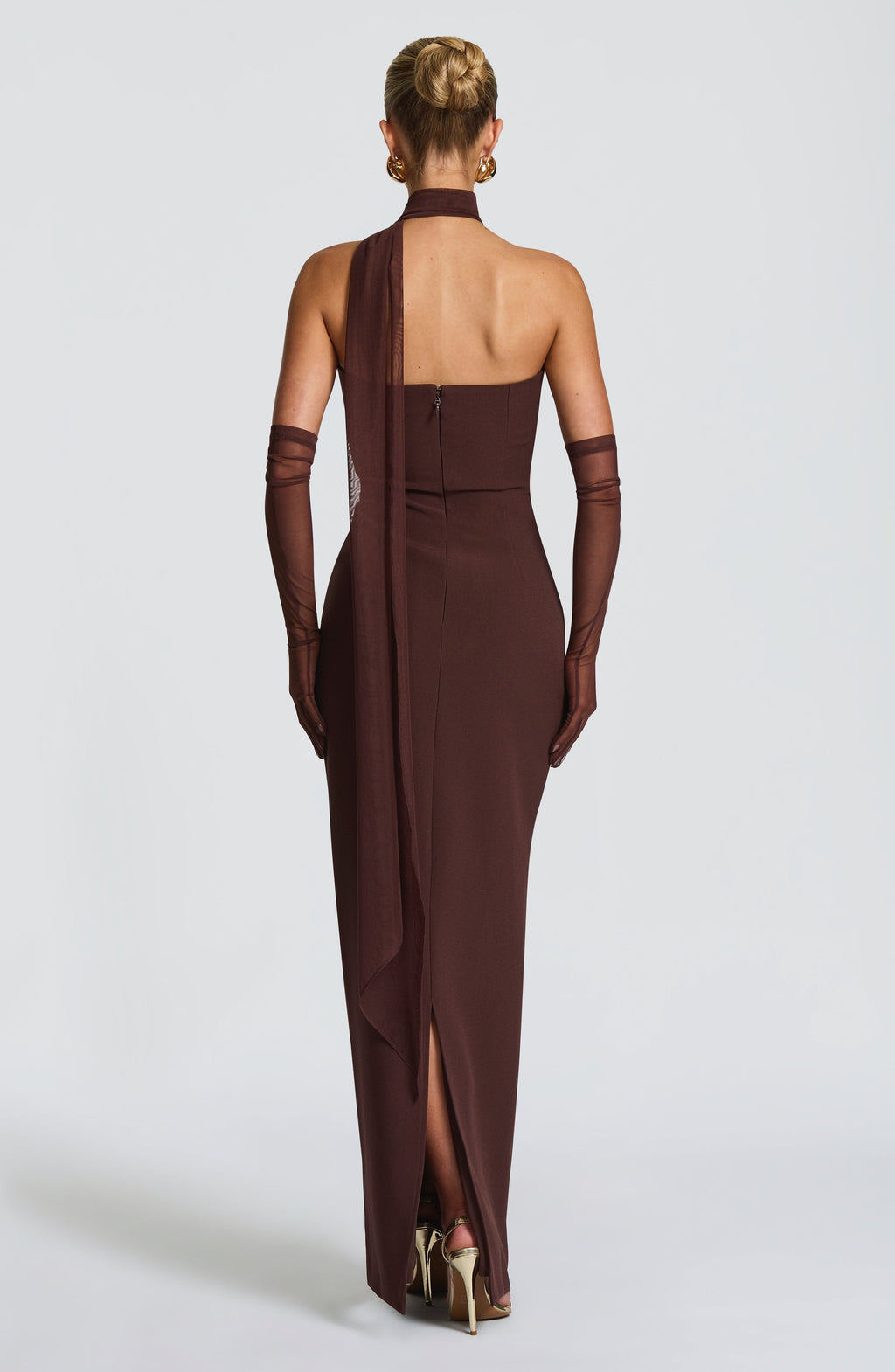 Lindsey Maxi Dress - Plum Brown - Napalia