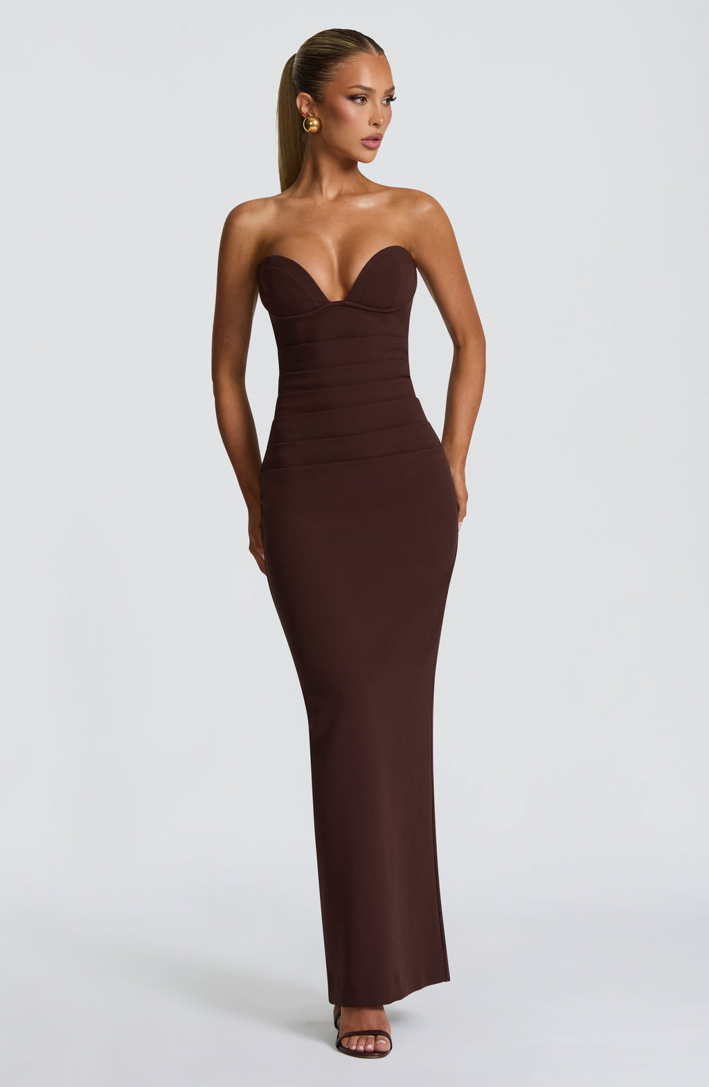 Lindsey Maxi Dress - Plum Brown - Napalia