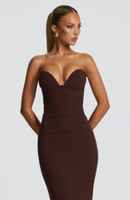 Lindsey Maxi Dress - Plum Brown - Napalia